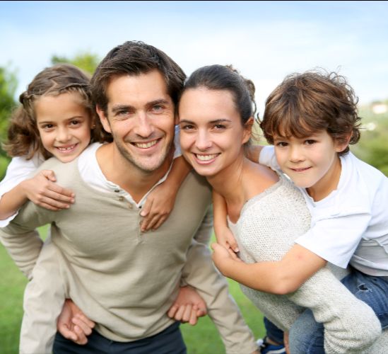 young smiling couple walking